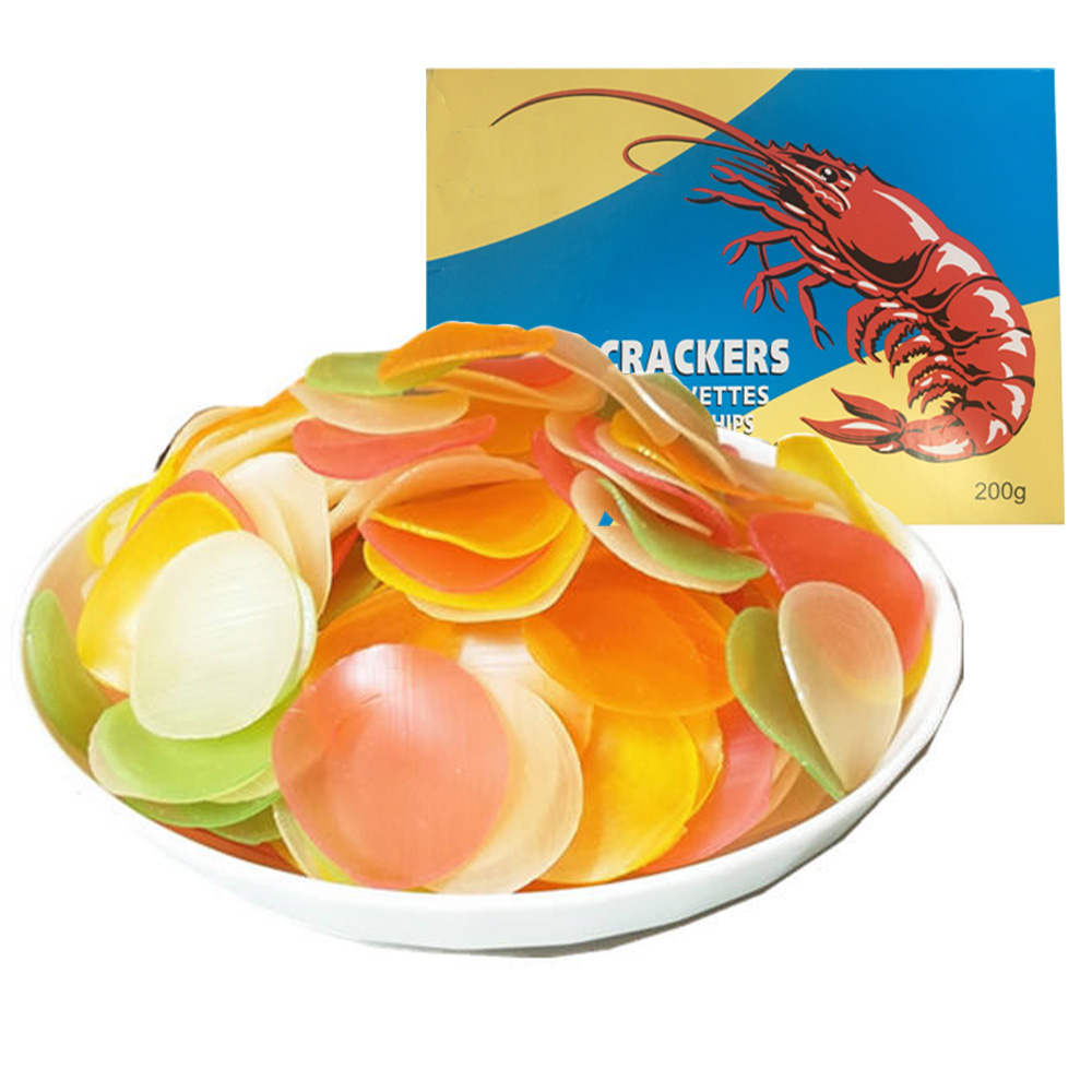 Good Quality Delicious Crispy Mix Flavor Red Color Snack Prawn Cracker 170/180/200/227G